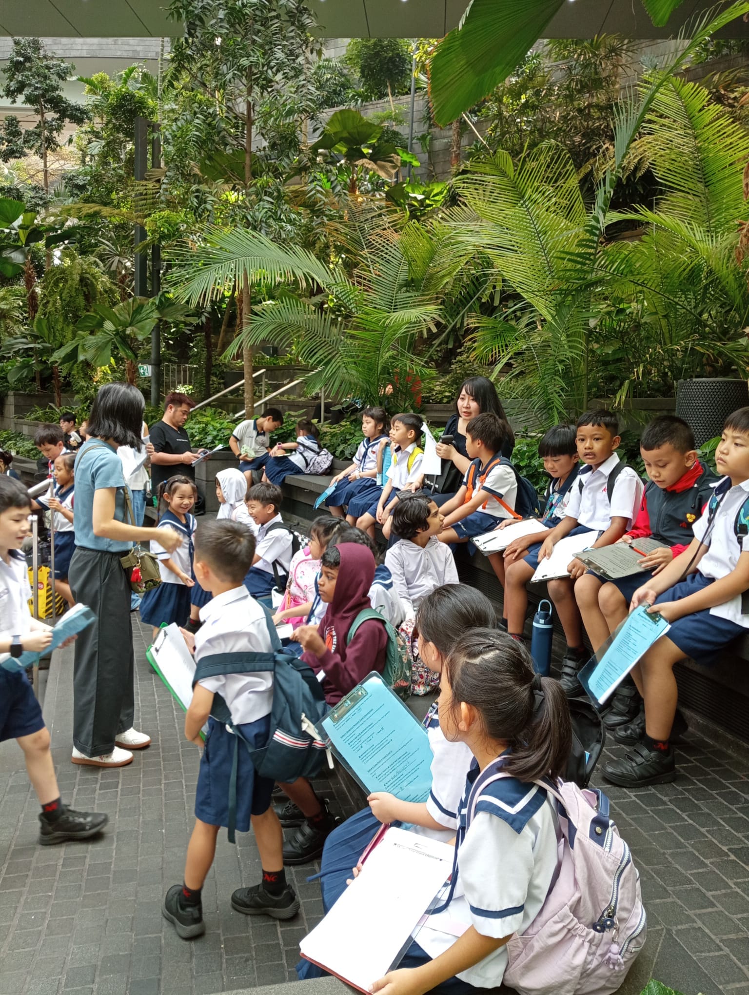 Students at Jewel Changi Airport